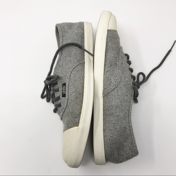 Vans Grey Flannel Rubber Toe Lace Up Sneakers Sz 8 - Picture 4 of 8